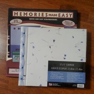 10x10 Scrapbook with Floral Design and Scrapbook Kit.